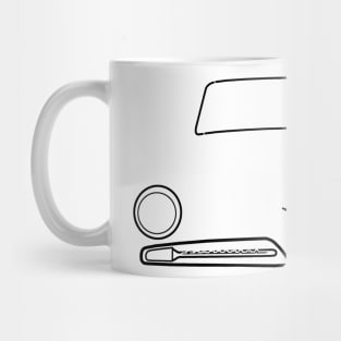 Studebaker Commander 1954 classic car black outline Mug